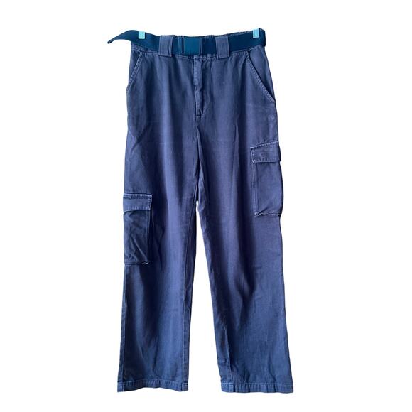 Aritzia TNA Women's Belted Cargo Pant Elastic Waist Straight Leg Brown Size M - Picture 1 of 11